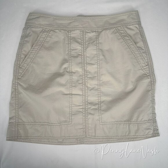 LOFT Dresses & Skirts - Ann Taylor Loft Utility Mini Skirt Size 2 Tan
